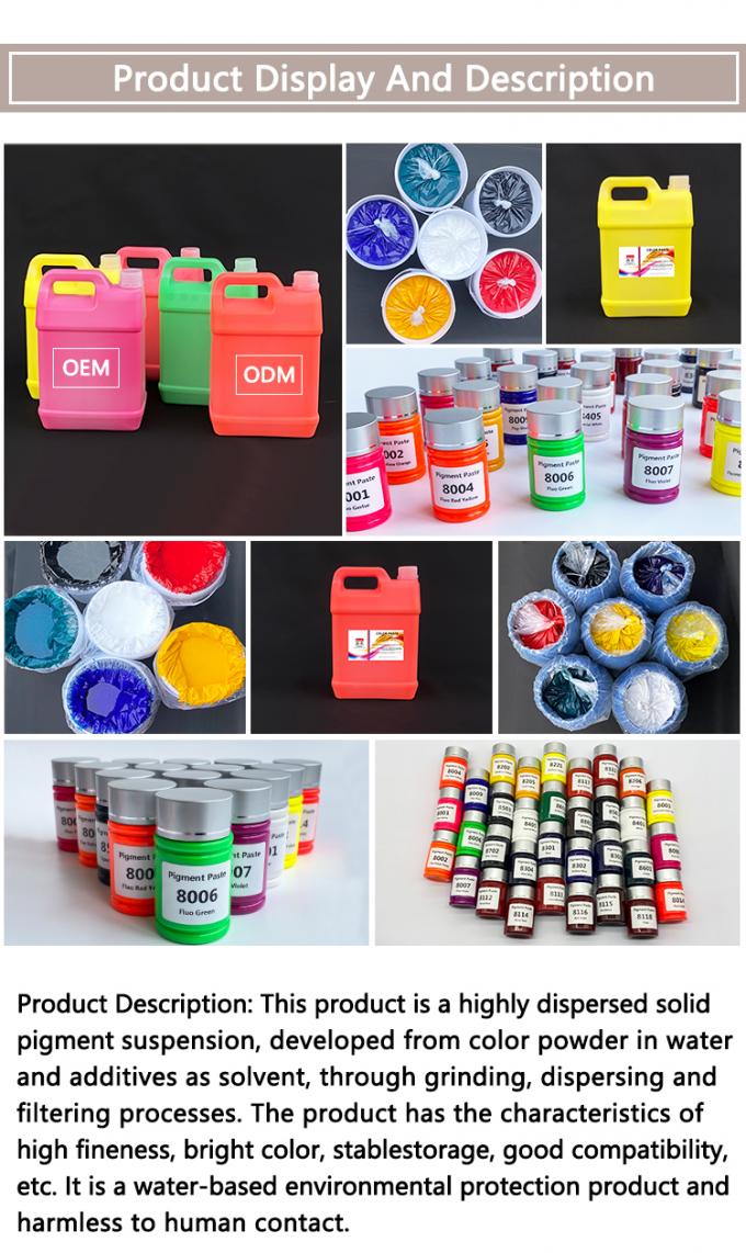 Wholesale  Water Based Dye Pigment Paste 8401 White Organic Liquid Color Pigments for Coating 4
