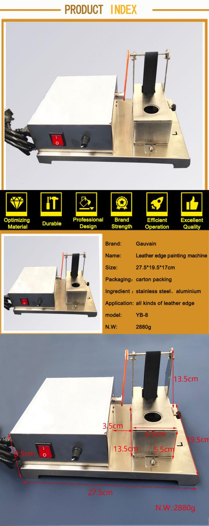 Single Side Electrical Leather Edge Painting Machine  for Belt Bags  Easy to Clean 220V 6