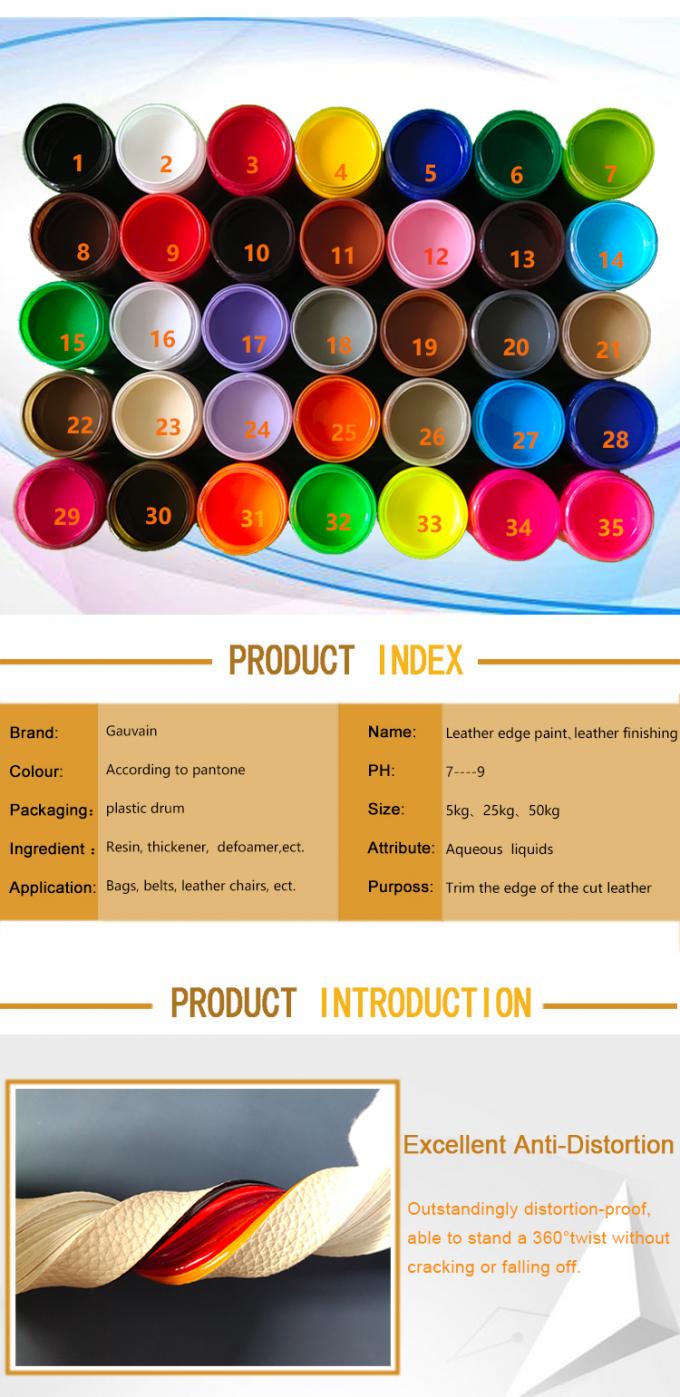 Premium Weather Resistance Better Adhesive Water Based Leather Edge Paint Leather Coating Ink for Bags/belts/ Wallet/shoes 2