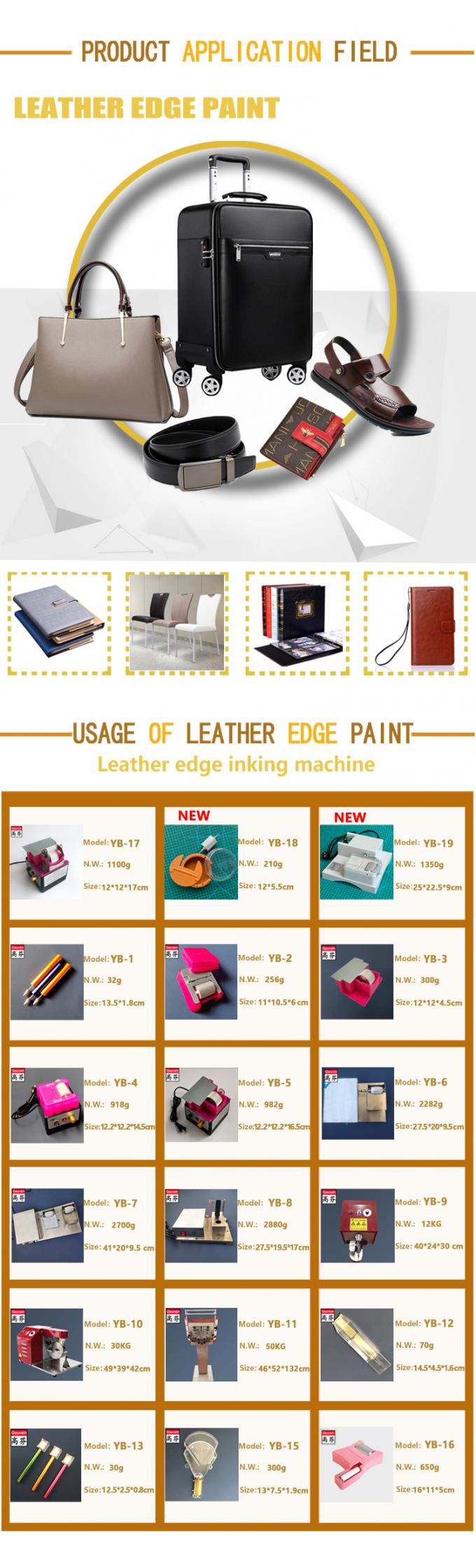 Water Based One-time Fullness Leather Edge Dye Remarkable Adhesion Ink 6