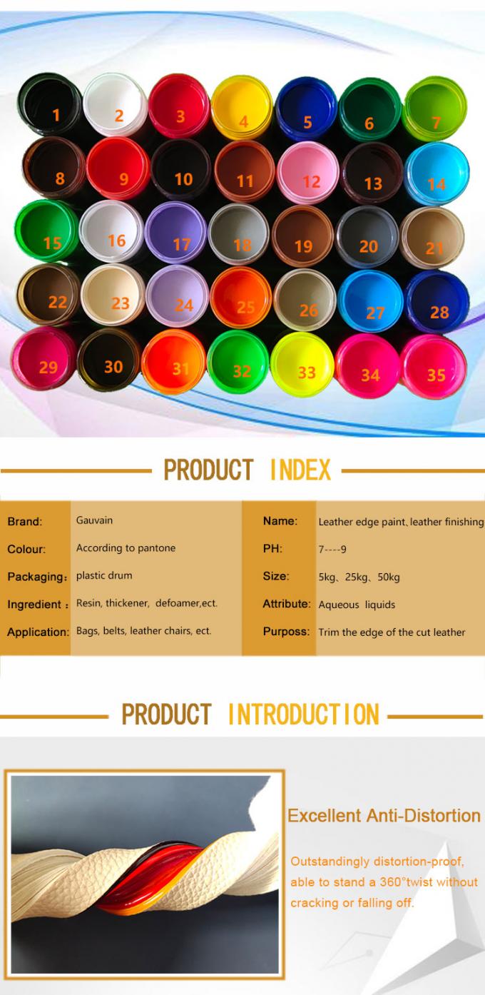 Water Based One-time Fullness Leather Edge Dye Remarkable Adhesion Ink 2