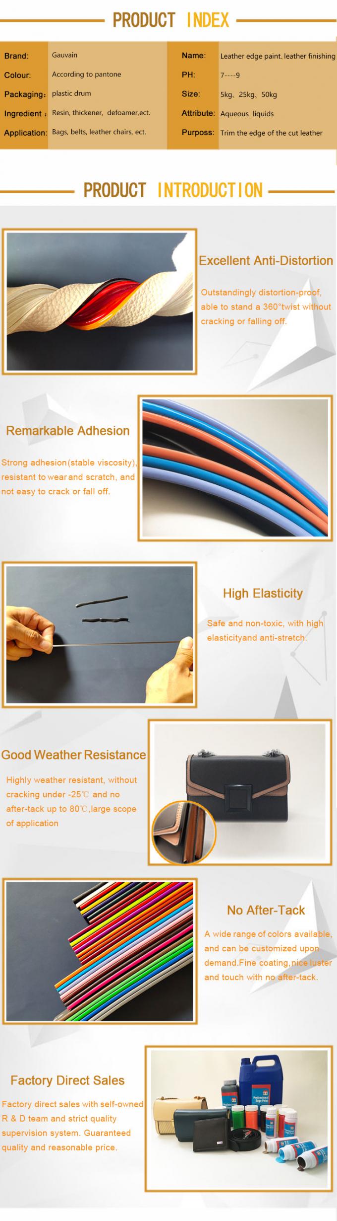 Factory Direct Sales Water Based Leather Edge Coating Ink Matte/Natural/high Gloss Available Edge Paint 4