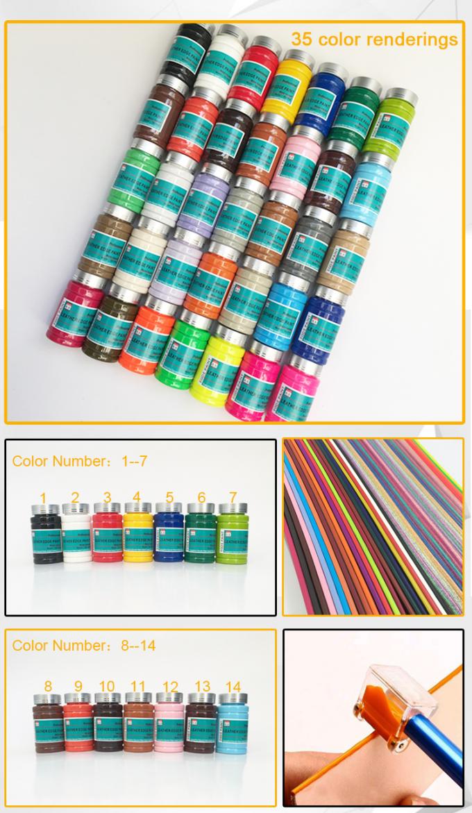 Professional Water Based Natural  Leather PU Belts Handbags Remarkable Adhesion Edge Colorant 8