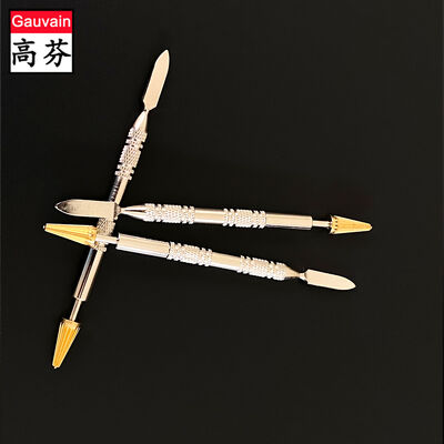 DIY 듀얼 헤드 브래스 롤러 가죽 크래프트 어플리케이터 빠른 가죽 엣지 페인 페인 염색 롤러 접착제 스미어 밀폐 오일 브러쉬